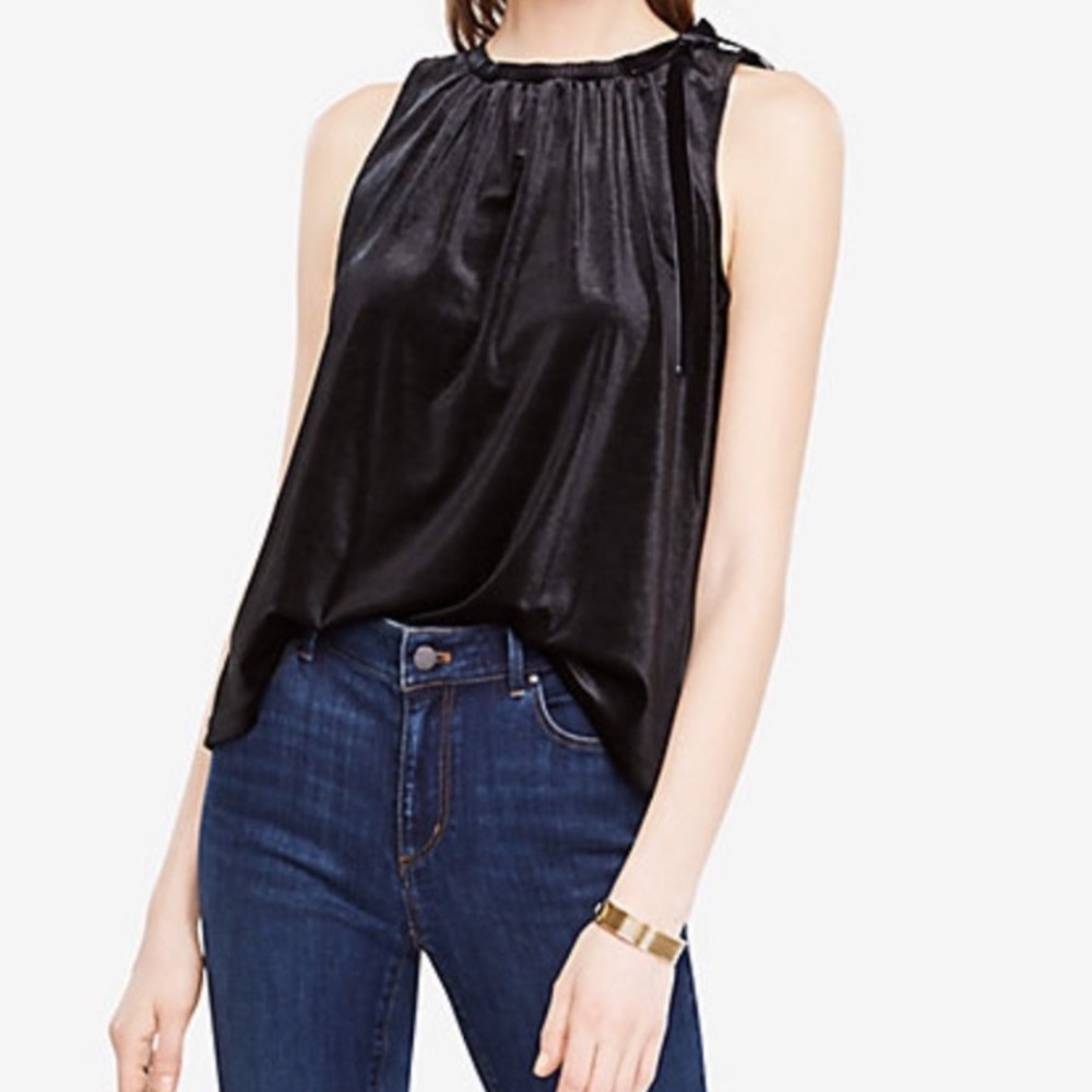 ANN TAYLOR Velvet Top - Picture 1 of 4